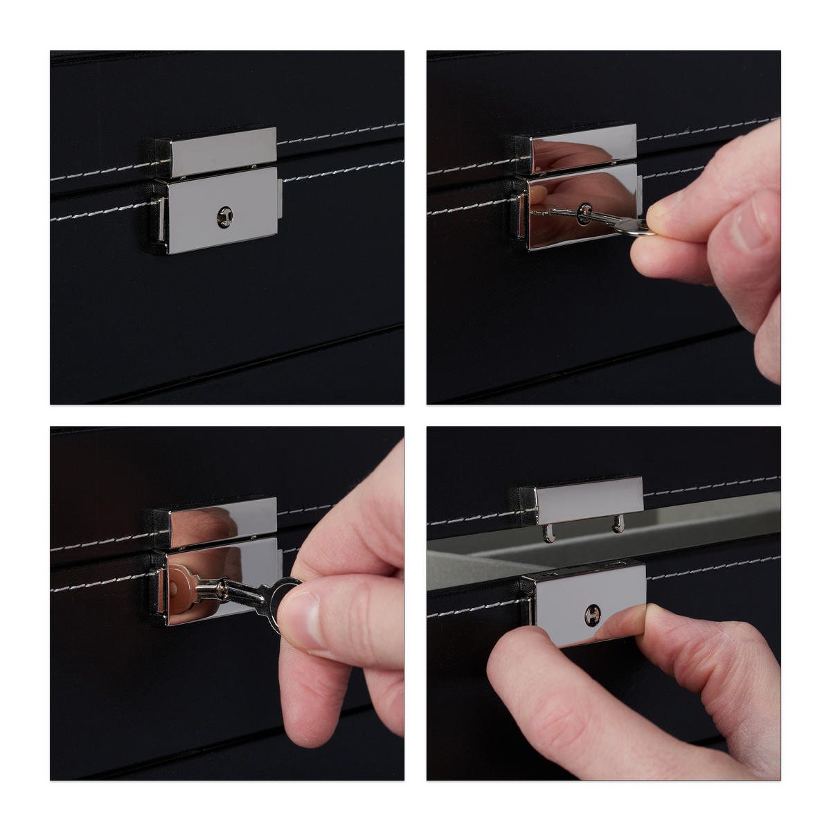 BRILLENBOX - Multicolor, Glas/Kunststoff (33.5/15.5/19.5cm) - Relaxdays