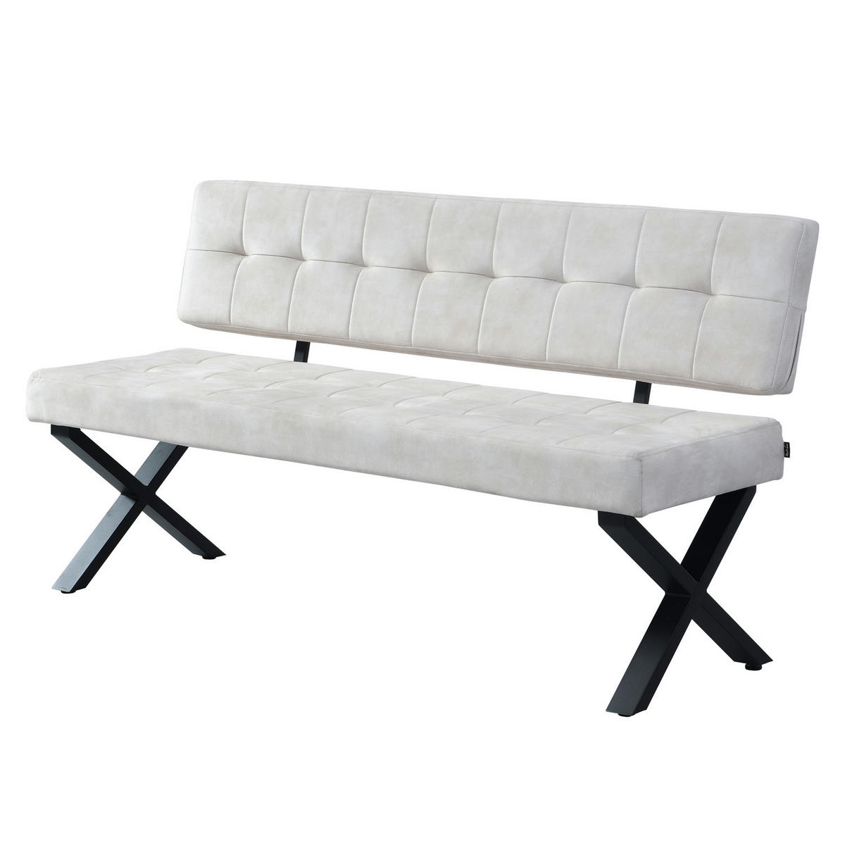 SITZBANK KAREN - Grau, Metall (160/48/56cm) - B&D Home