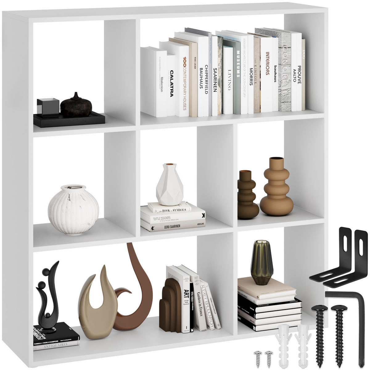 BÜCHERREGAL Tartu,104 x 29 x 107 cm,weiß - Weiß, Holzwerkstoff (104/107/29cm) - tectake
