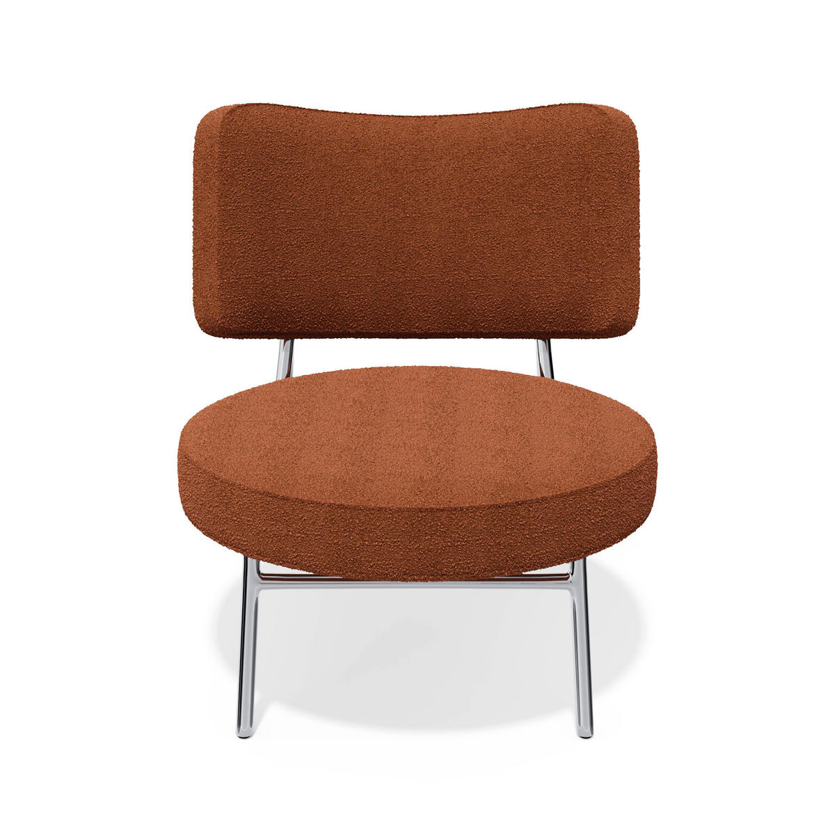 SESSEL Bouclé-Stoff 60cm - Dunkelorange/Terra cotta, Textil (60/70/71cm) - Sia Home