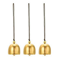 WINDSPIEL 3-teiliges Set Metall Gold Braun - Goldfarben, Metall (13/2.8/2.8cm)