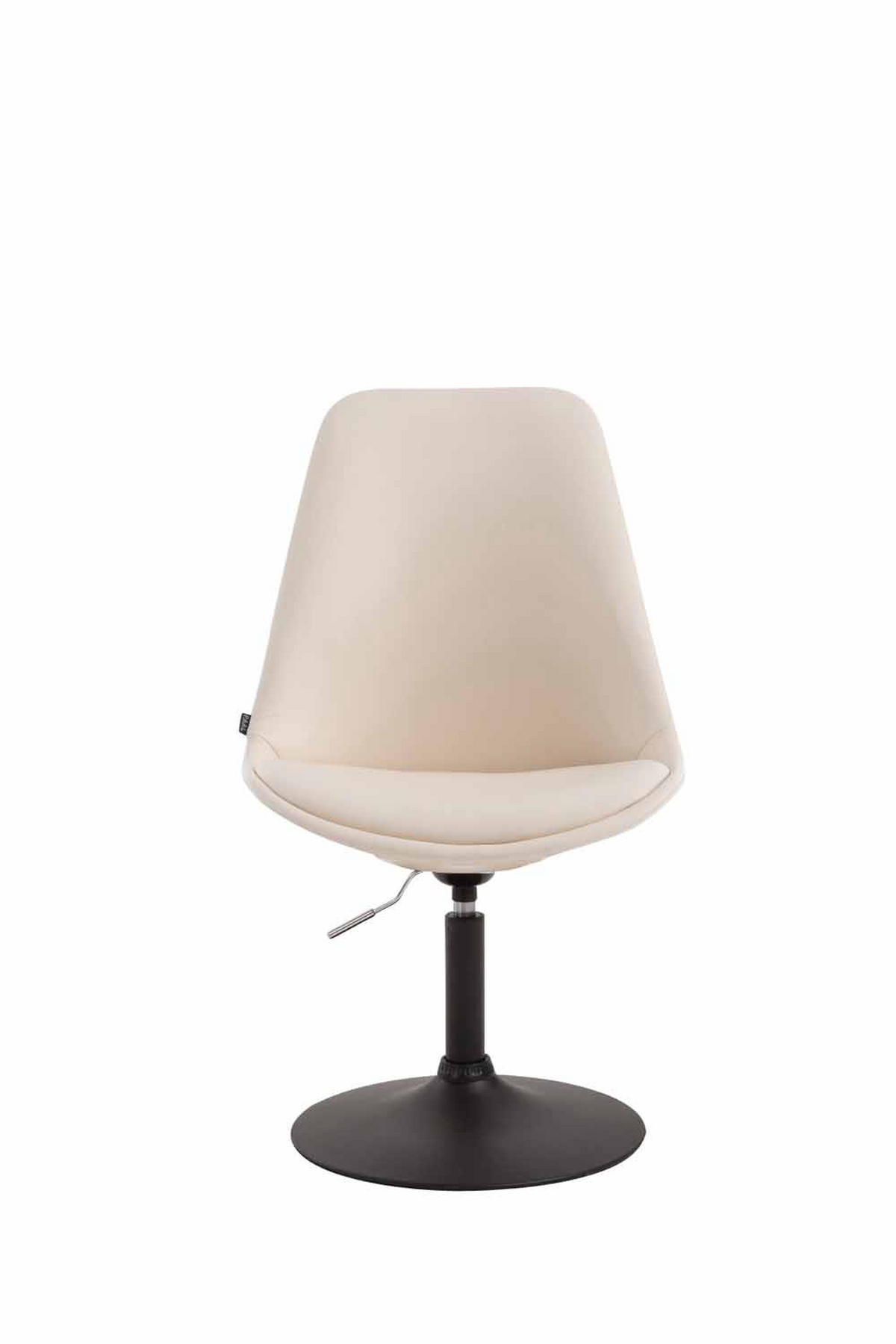 DREHSTUHL Lederlook creme - Creme/Schwarz, Textil/Metall (48/76/57cm) - CLP