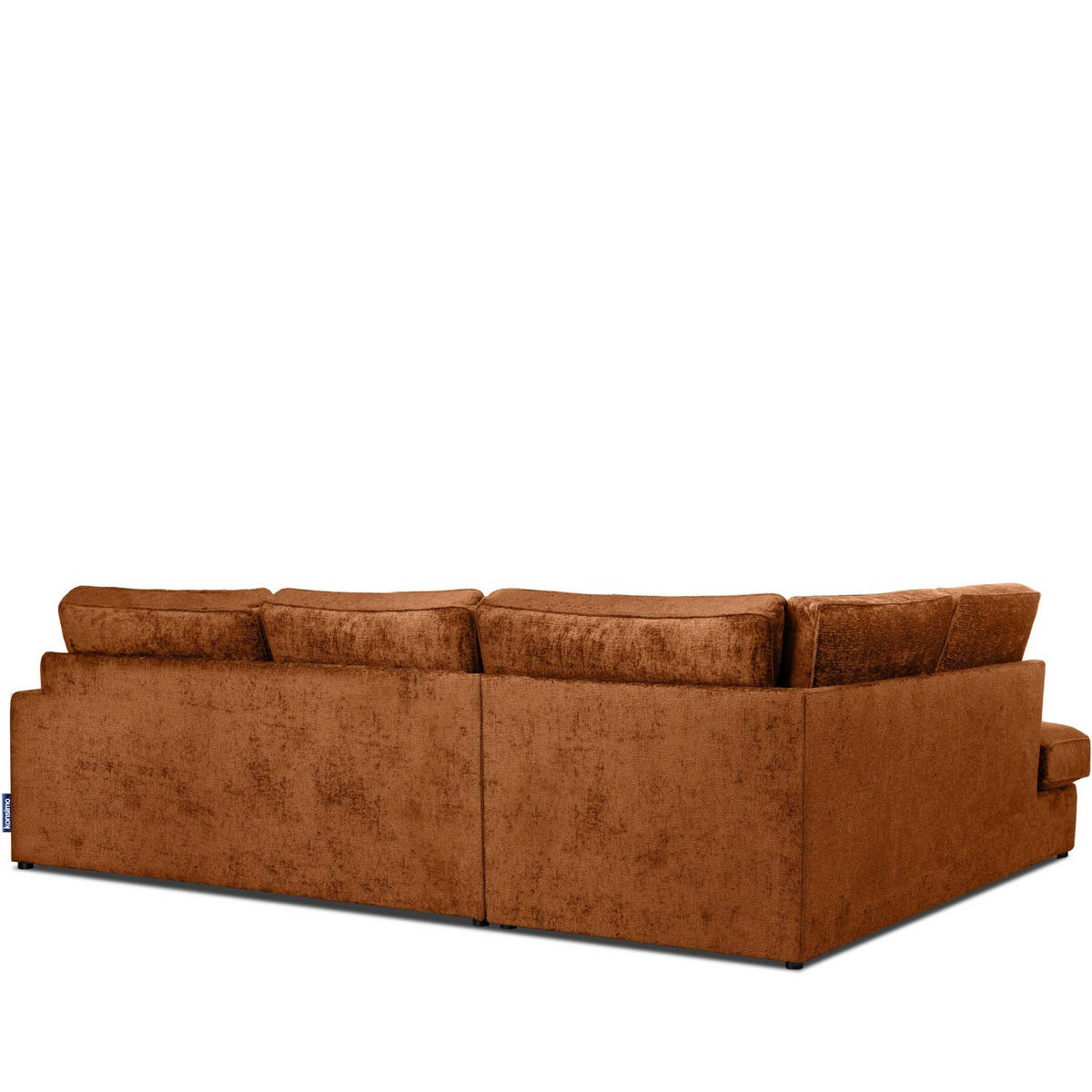ECKSOFA LINKS IMPERA Modern 4/5 Sitzer, Orangerot - Orange, Textil (314/224cm) - KONSIMO®