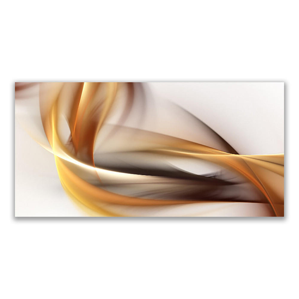 LEINWANDBILD 120x60 cm Jansa-Abstraktion - Orange/Weiß, Textil (120/4cm) - TULUP