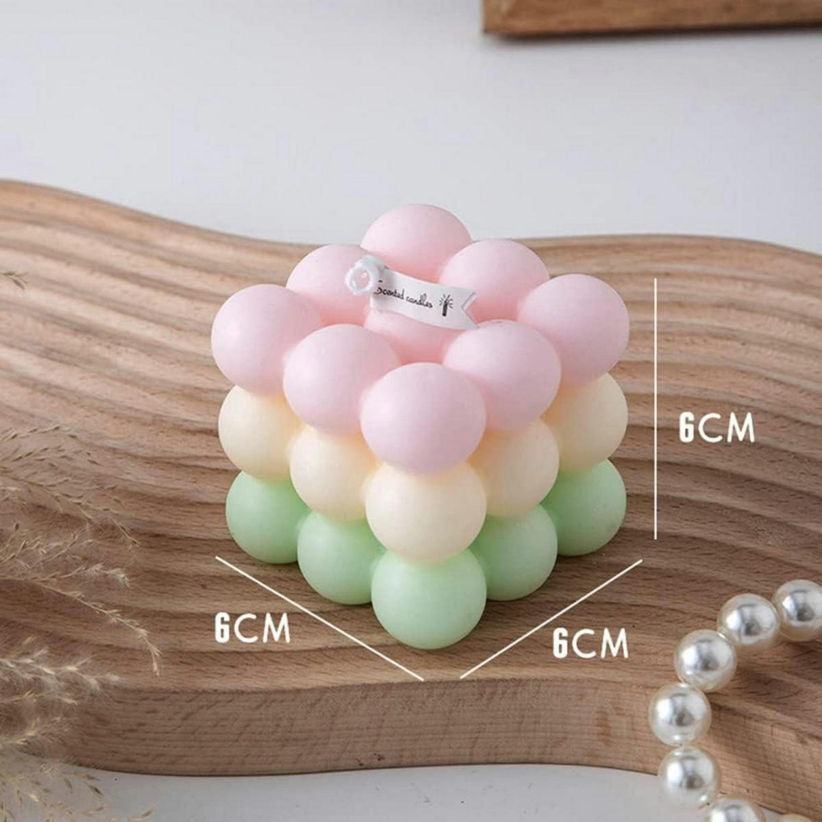 KERZENSET 2-teilig Bubble Candle Ombre Duftkerze Sojawachs - Multicolor, Paraffin (6cm)