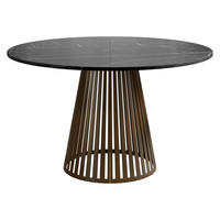 ESSTISCH ausziehbar Cone Braun 100 - Schwarz/Braun, Holzwerkstoff/Metall (100/100/76cm) - MIRJAN24