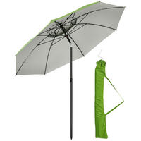 SONNENSCHIRM DE-11450 neigbar, UV-Schutz, 8 Streben Grün - Grün, Textil (185/185cm) - ComfortXL