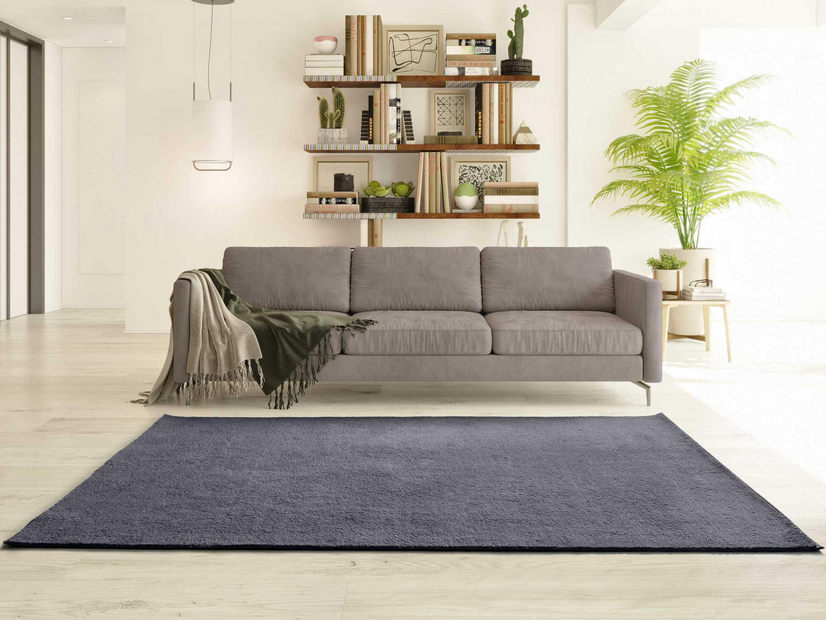WEBTEPPICH waschbar Anthrazit Coraline 80/150 cm - Anthrazit, Textil (80/150cm) - Atticgo