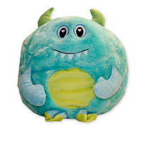 KUSCHELKISSEN Monster 45 cm Plüsch Kissen Türkis - Türkis, Textil (40/45cm) - TiborTex