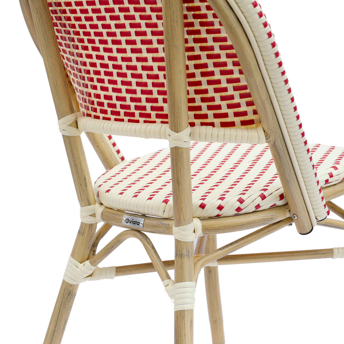 GARTENSTUHL, Rot - Rot, Holz (49/88/58cm) - Oviala