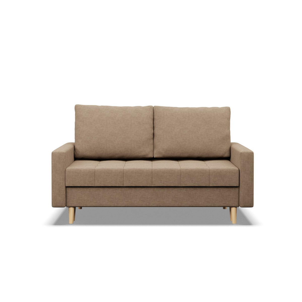 SOFA 2-SITZER MIT SCHLAFFUNKTION ELMA BONELL, Braun - Braun, Textil (152/92/92cm) - Mebligo