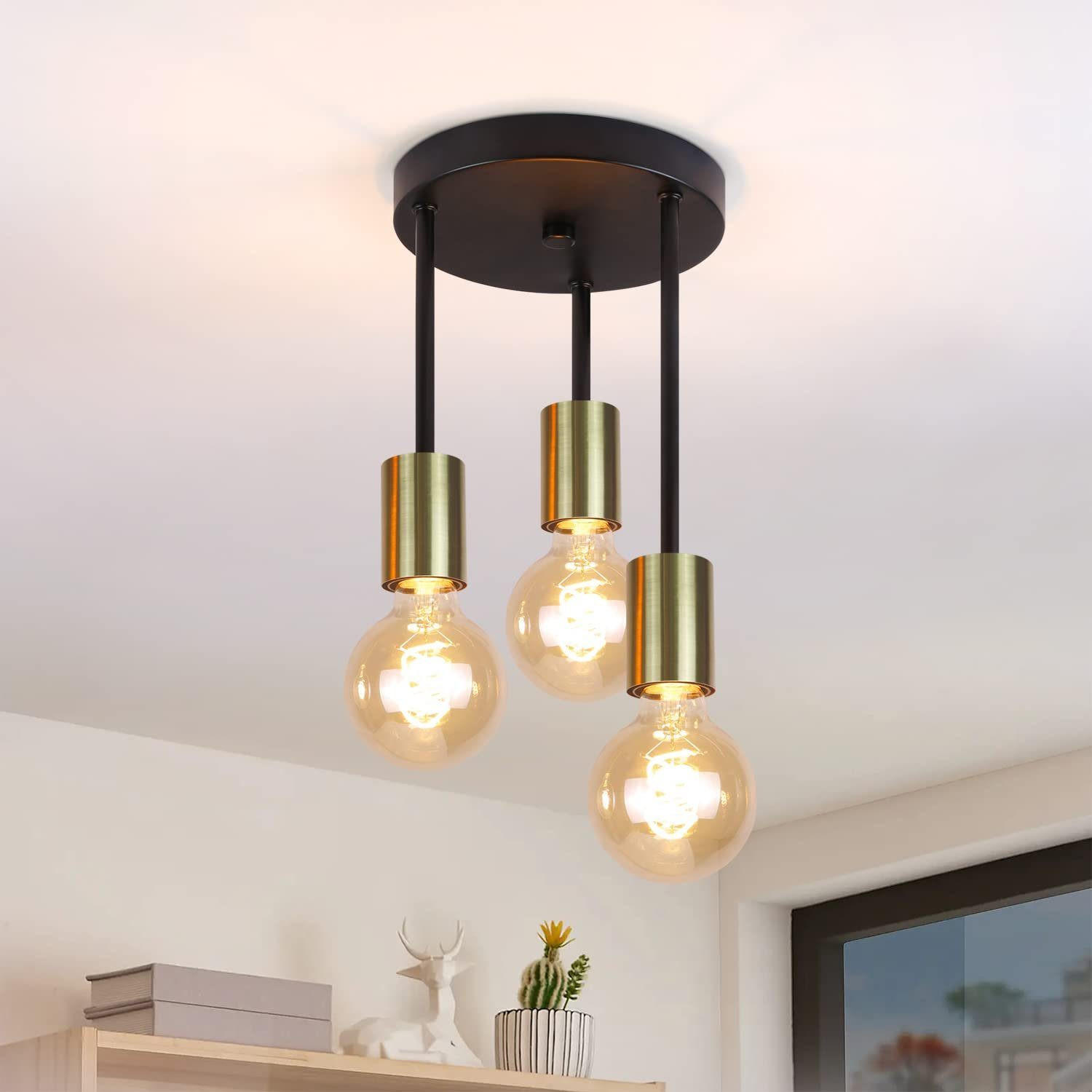 DECKENLEUCHTE Marlene 3-flammig 18/4/21 cm - Goldfarben, Metall (18/4/21cm) - Nettlife