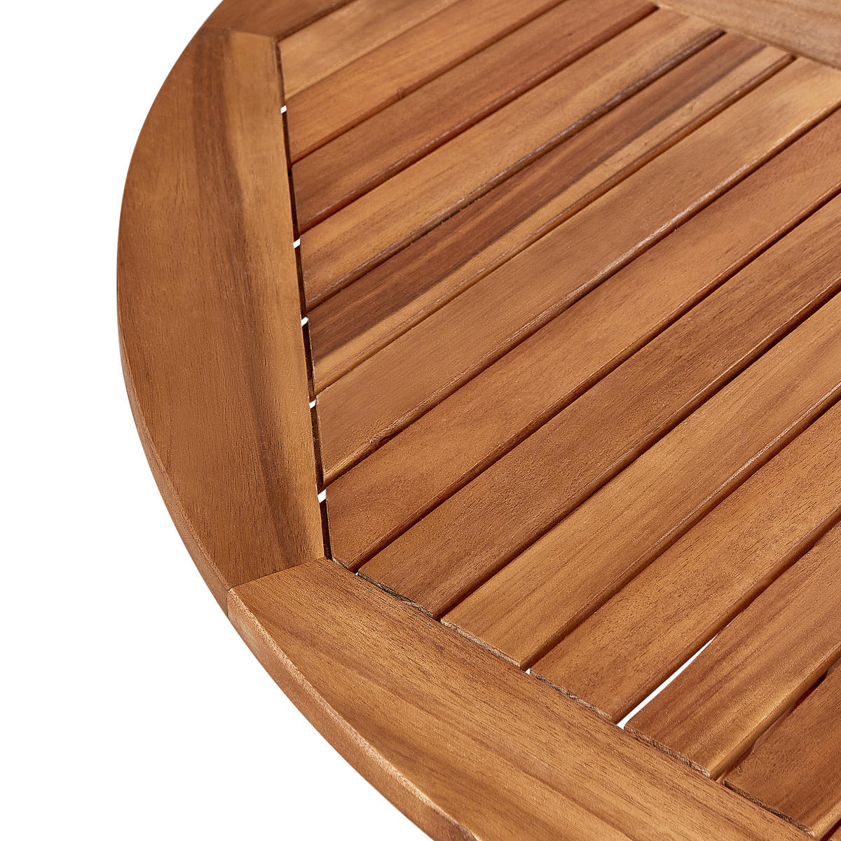 GARTENMÖBEL-SET 4-Sitzer Heller Holzfarbton Agello - Hellbraun, Holz - Beliani