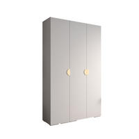 DREHTÜRENSCHRANK 236.7/150/47 3-türig - Goldfarben/Weiß, Holz/Metall (150/236.7/47cm) - Abiks Möbel