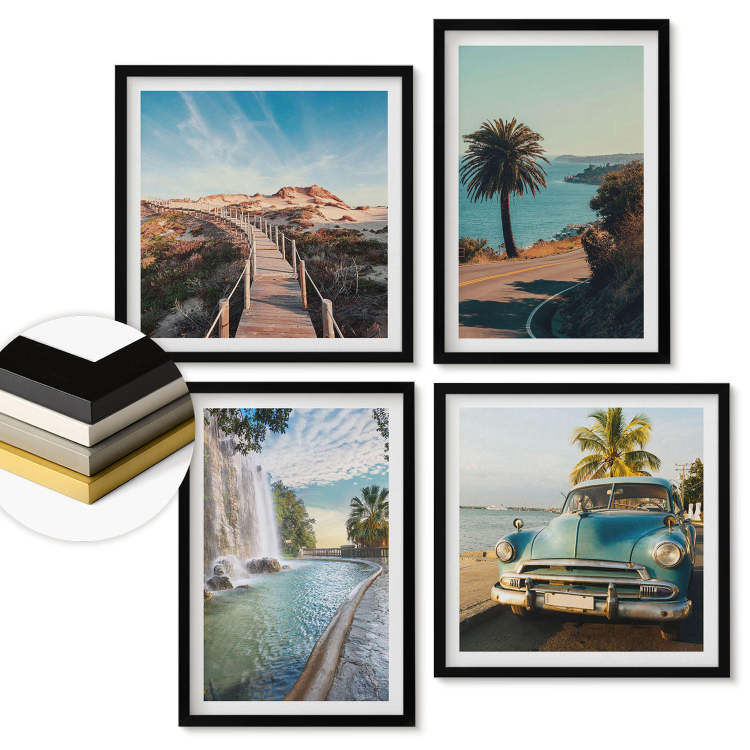 ArtPrintCave Wandbilder Schwarz 50x50 cm