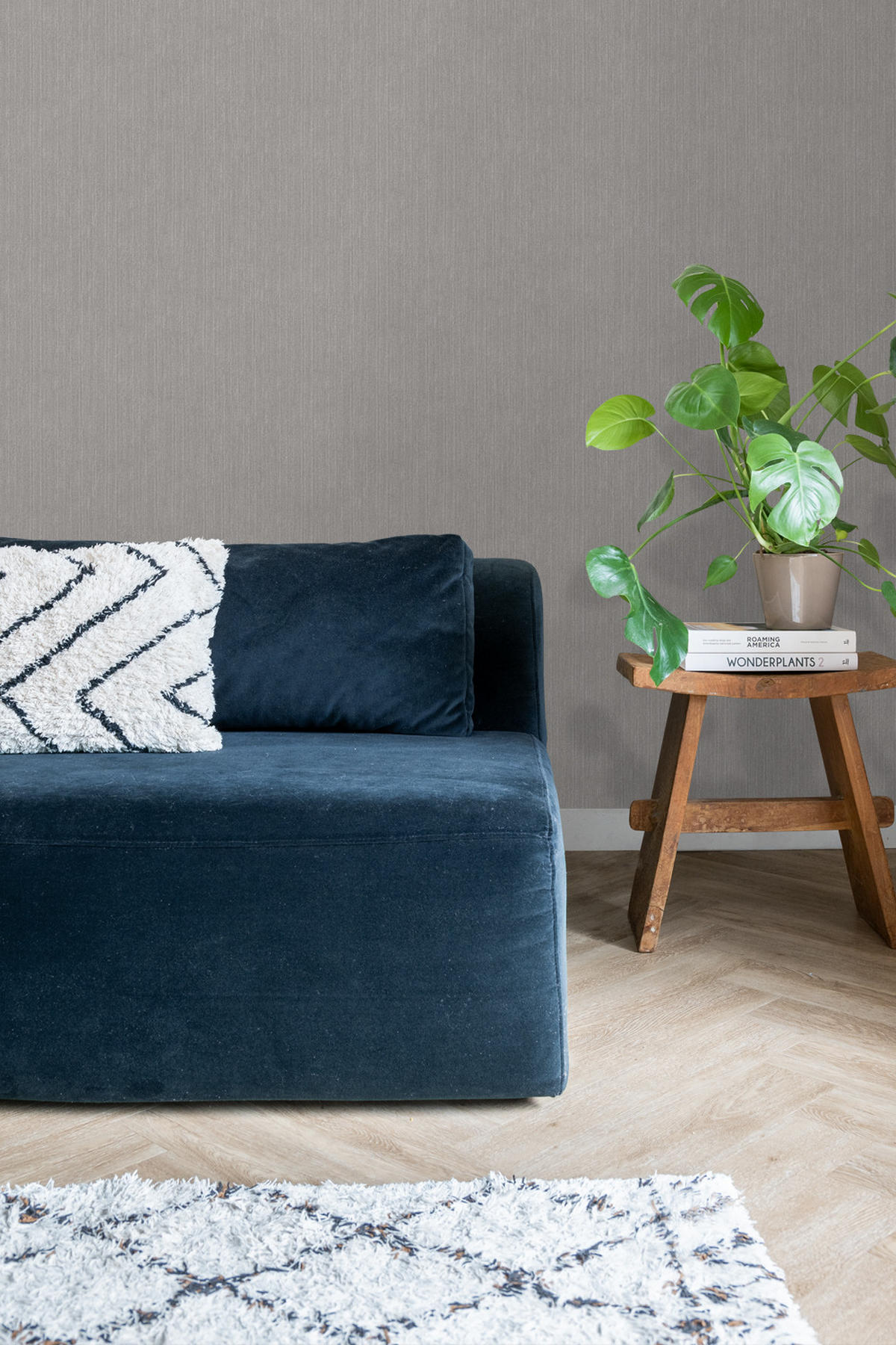 TAPETE Jeans-Optik 53 cm x 10.05 m - Braun, Papier (53/1000cm) - ESTAhome