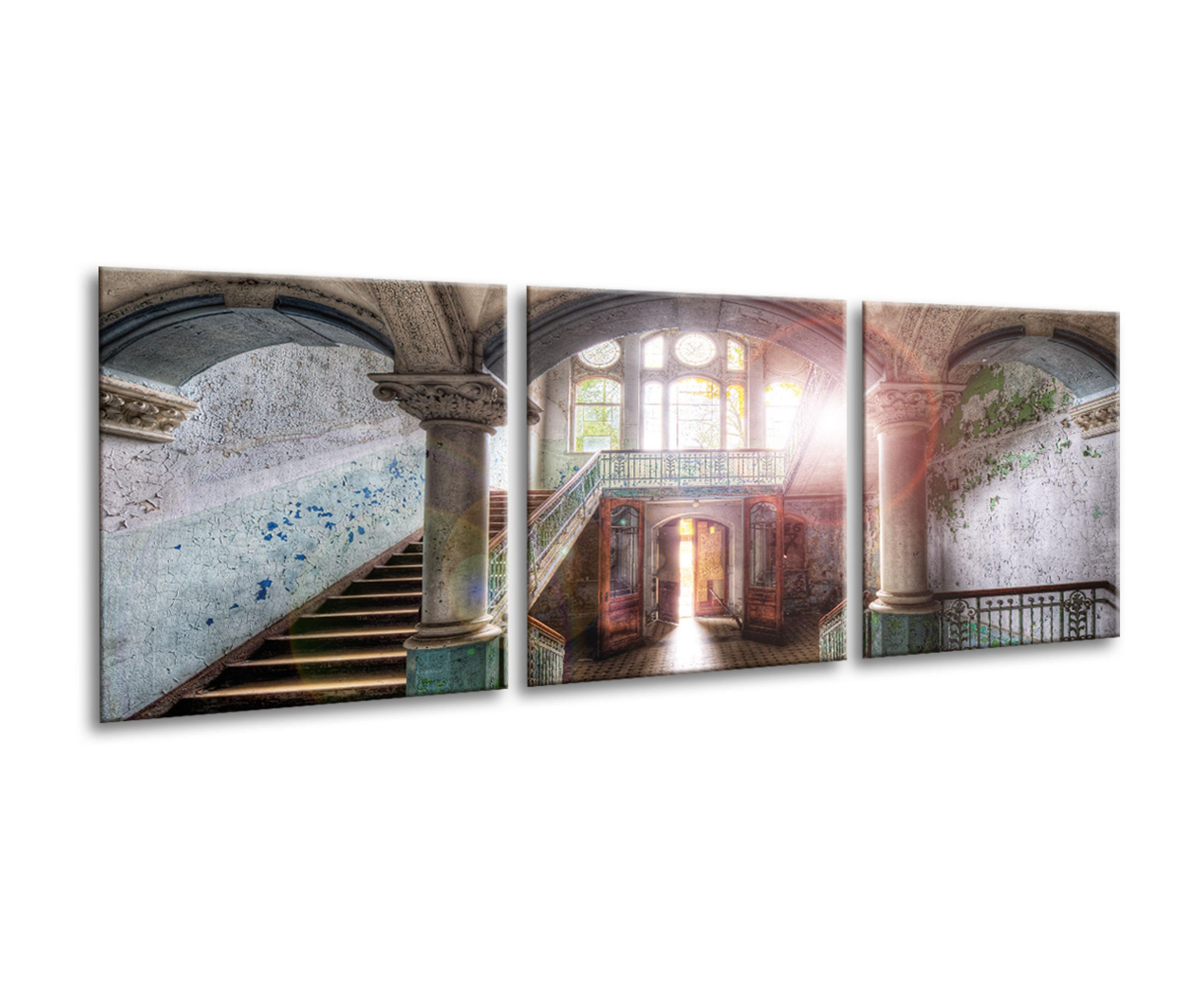 BILDER-SET aus Glas je 50x50 cm Lost PLace - Beige, Glas (150/50cm) - artissimo