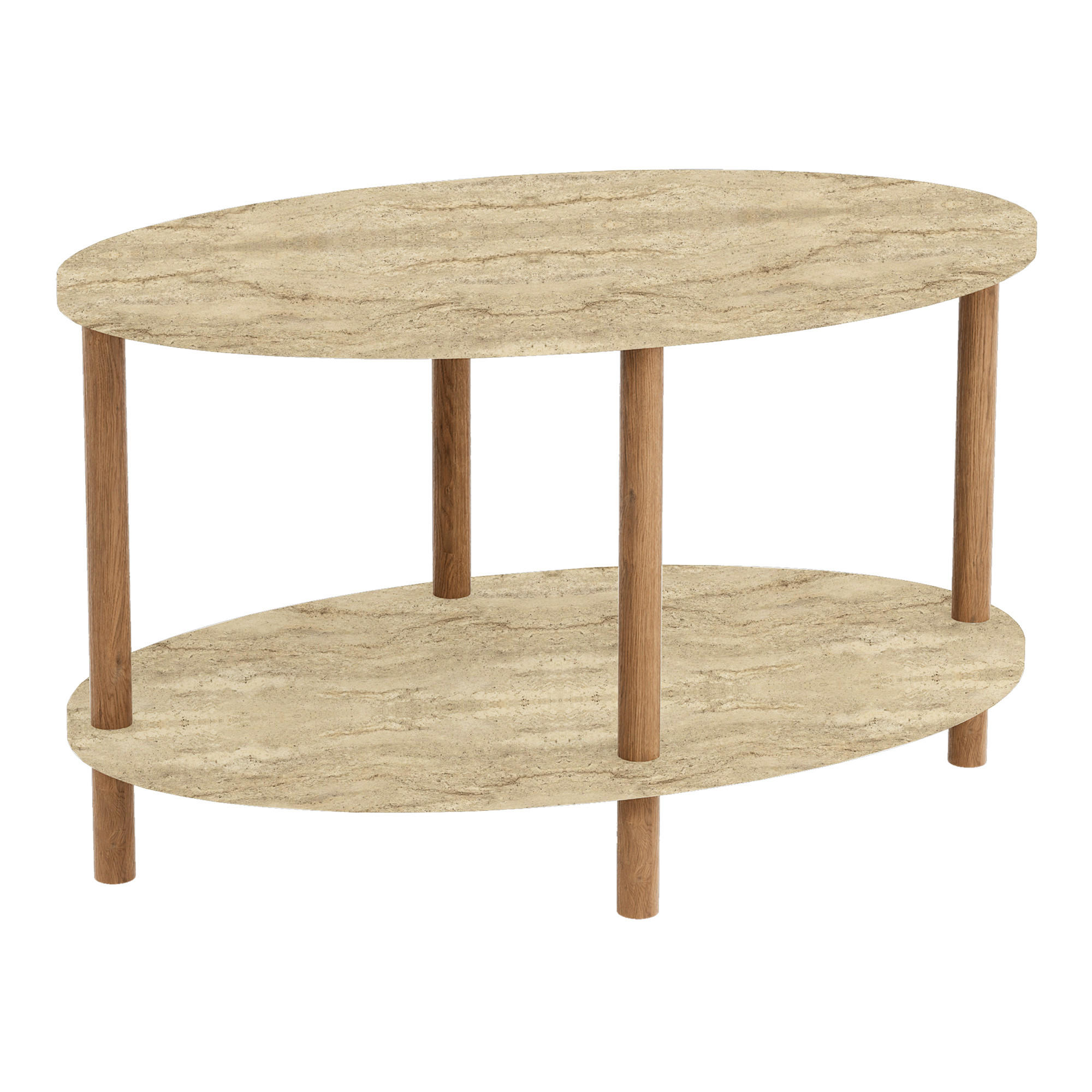 COUCHTISCH Højreby 70/44/43 cm - Beige/Naturfarben, Holz/Holzwerkstoff (70/44/43cm) - [en.casa]