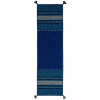 LÄUFER NATUR TEPPICH KELIM NAVARRO - Blau, Textil (70/250cm) - Pergamon