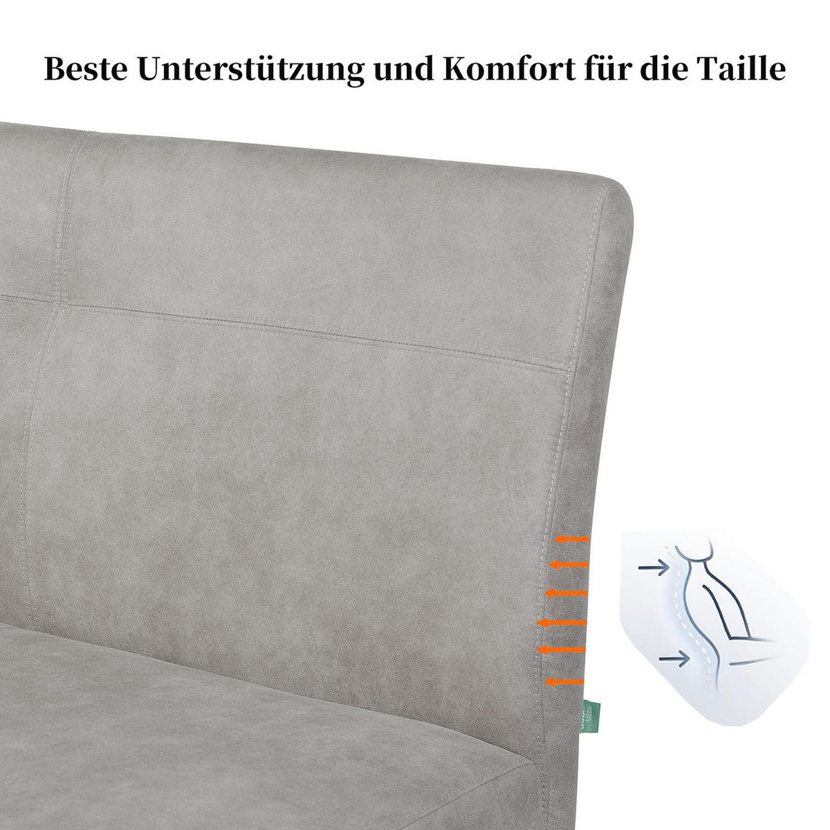 SITZBANK JOYCE - Grau, Metall (160/91/66cm) - DUBI Möbel