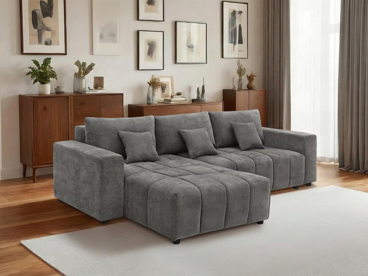 ECKSOFA george Grau - Grau, Textil (181/271cm) - Habitat Garten