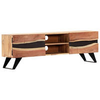 TV-SCHRANK 140X30X45 CM MASSIVHOLZ AKAZIE - Braun, Holz (140/45/30cm) - vidaXL