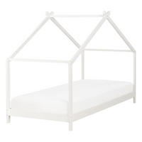 KINDER-HAUSBETT Weiß 90-200 cm Orlu - Weiß, Holz (90/200cm) - Beliani