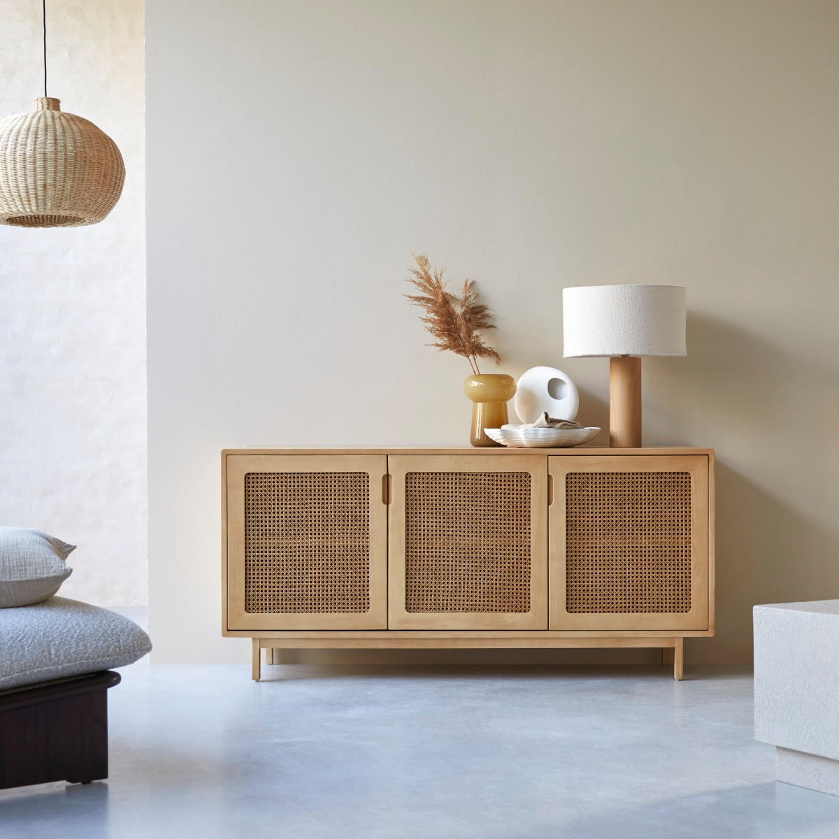 SIDEBOARD Luis Natur aus Ulme - Naturfarben, Holz (160/75/45cm) - Tikamoon