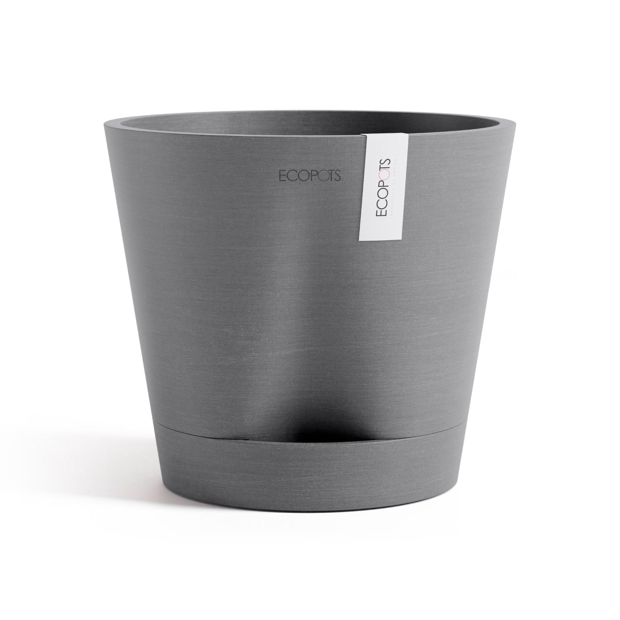 Ecopots Blumentopf Grau 17.7 cm
