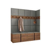 MOBILIER PENTRU HOL Orion II - culoare lemn de nuc/gri, material plastic/compozit lemnos (168/186/46cm) - MIRJAN24