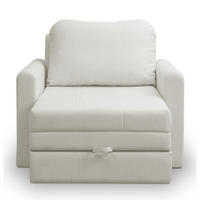 SCHLAFSESSEL Dejano Creme 75x196 cm - Creme/Schwarz, Holz/Textil (103/90/115cm) - Selsey