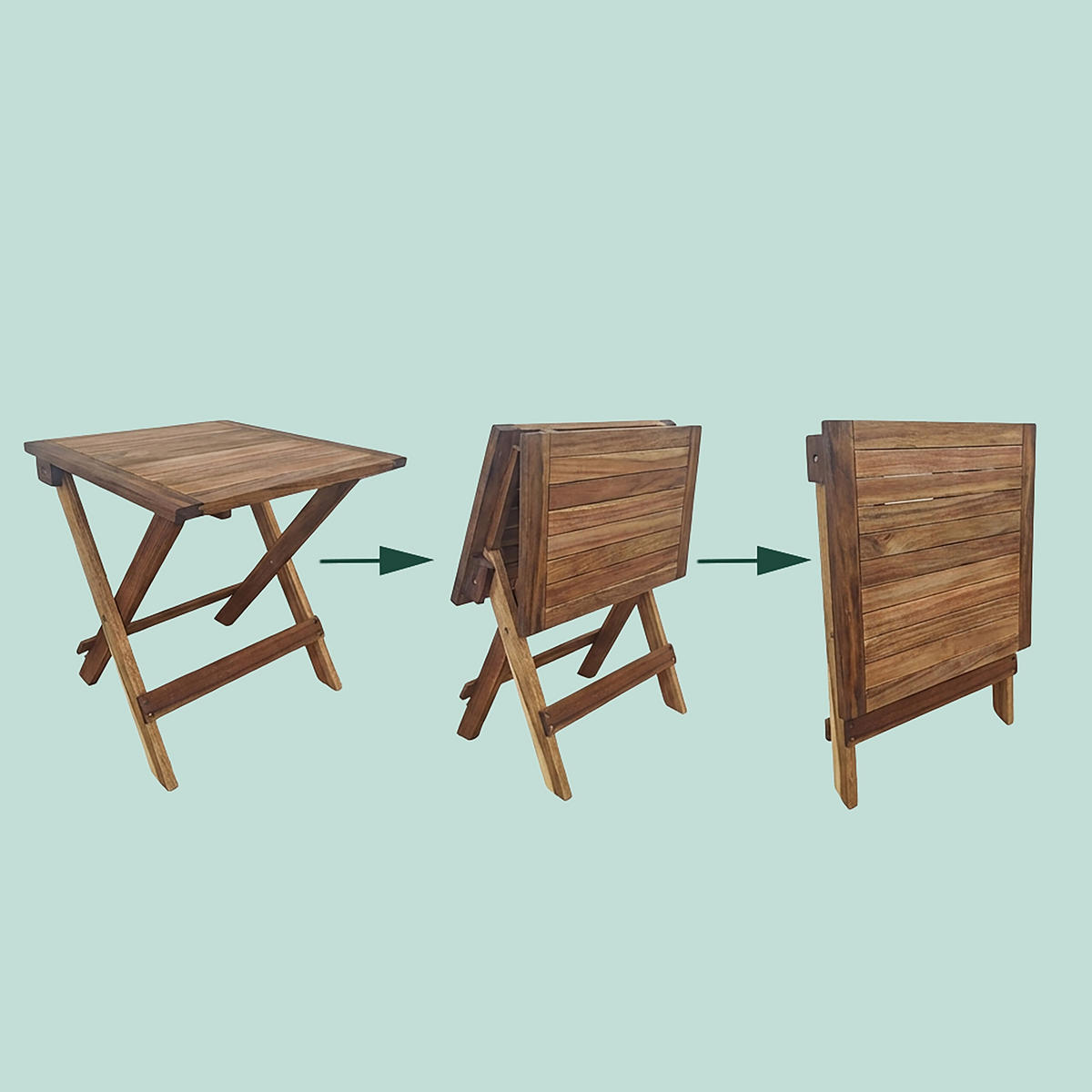 KLAPPTISCH - Dunkelbraun, Holz (46/46/46cm) - Relaxdays