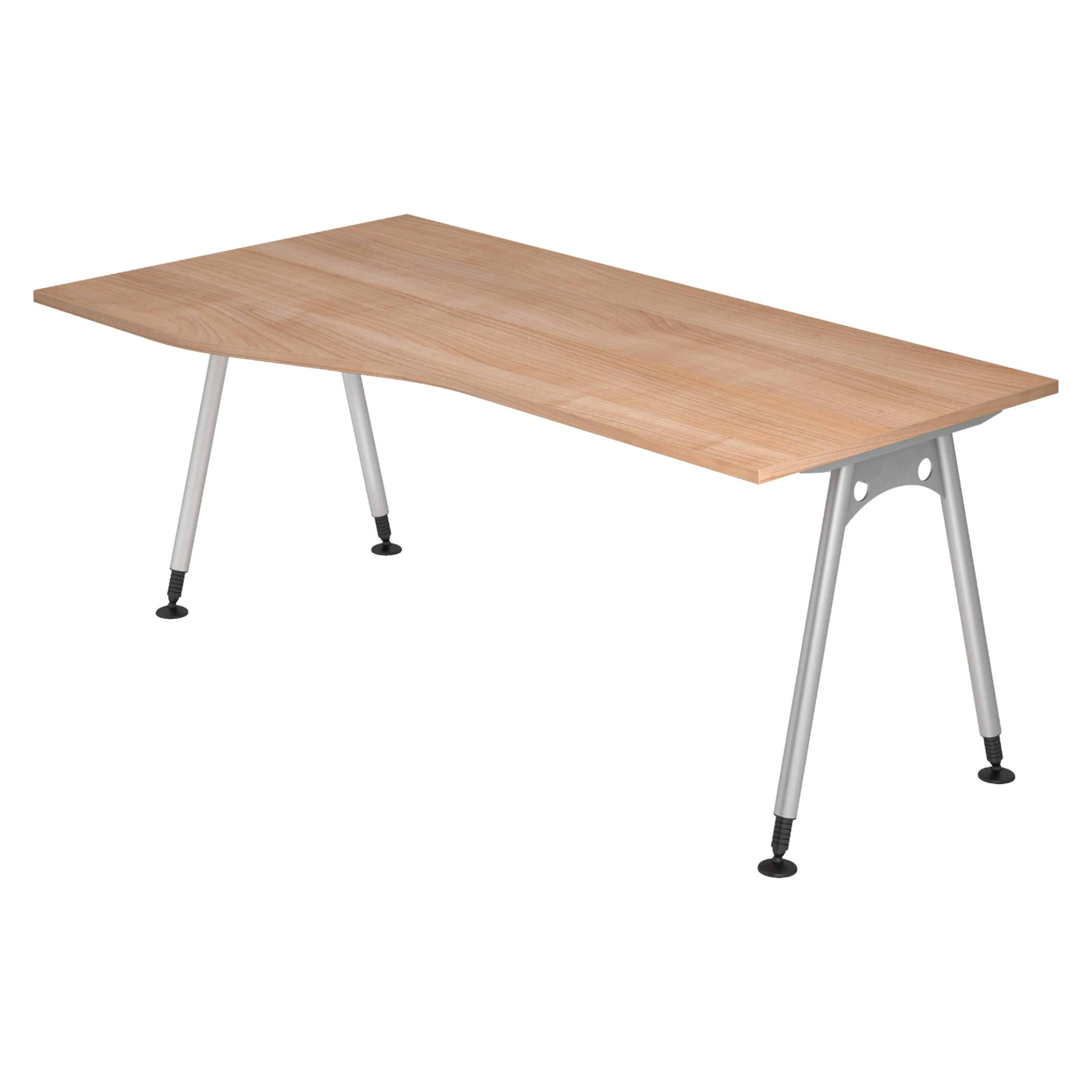 SCHREIBTISCH Serie-A 100/180/74 cm in Nussbaumfarben - Nussbaumfarben, Holzwerkstoff (100/180/74cm) - bümö