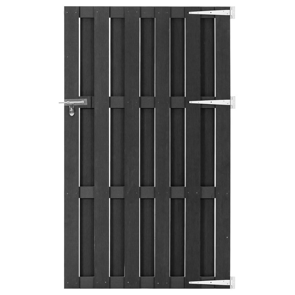 GARTENTOR Wpc 100/180 Cm Grau - Grau, Holzwerkstoff (100/180cm) - vidaXL