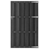 GARTENTOR Wpc 100/180 Cm Grau - Grau, Holzwerkstoff (100/180cm) - vidaXL
