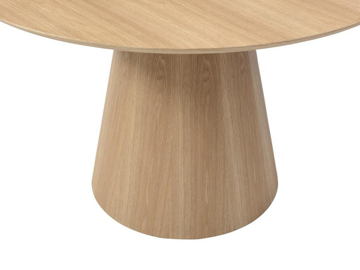 ESSTISCH rund - 4 Personen - Eichenfurnier - Holzfarben hell - ANTALIZA - Hellbraun, Holz (120/120/75.5cm) - Vente-Unique