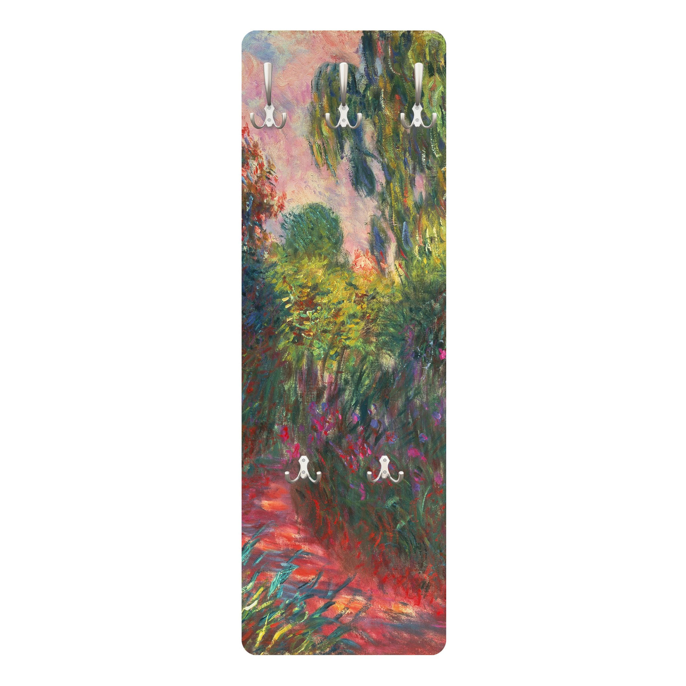 WANDGARDEROBE - Claude Monet Japanische Brücke im Garten von Giverny 34/105 cm - Multicolor, Holzwerkstoff (34/105/1.6cm) - Bilderwelten