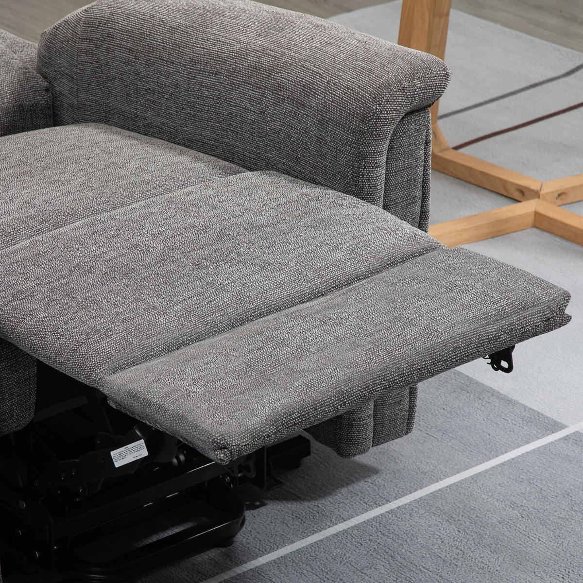 RELAXSESSEL DE-06352 Mit Aufstehilfe, elektrisch, 180° neigbar, Doppelmotor Grau - Grau, Textil/Metall (87/108/92cm) - ComfortXL