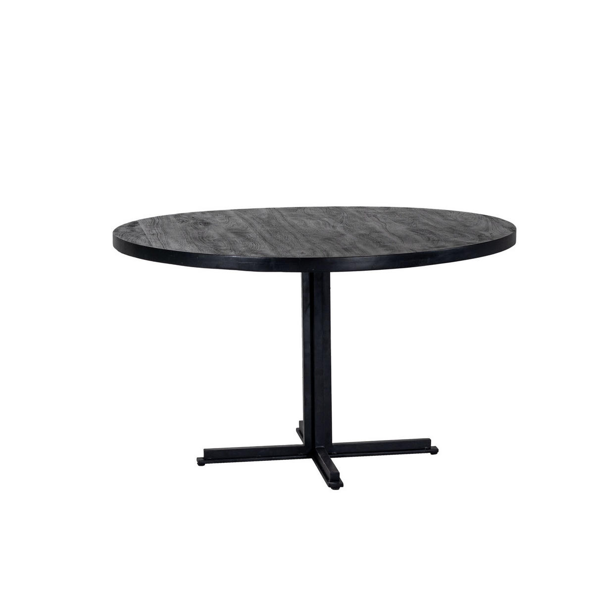 ESSTISCH rund aus Mangoholz 130cm, schwarz - Schwarz, Holz (130/130/76cm) - Giga Meubel