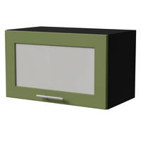 KLAPPHÄNGESCHRANK Brerra W4BS/60 Schwarz / RAL 6025 farngrün Matt 60 / 32,5 / 36cm - Schwarz/Grün, Holz/Holzwerkstoff (60/36/32.5cm) - Feldmann-Wohnen