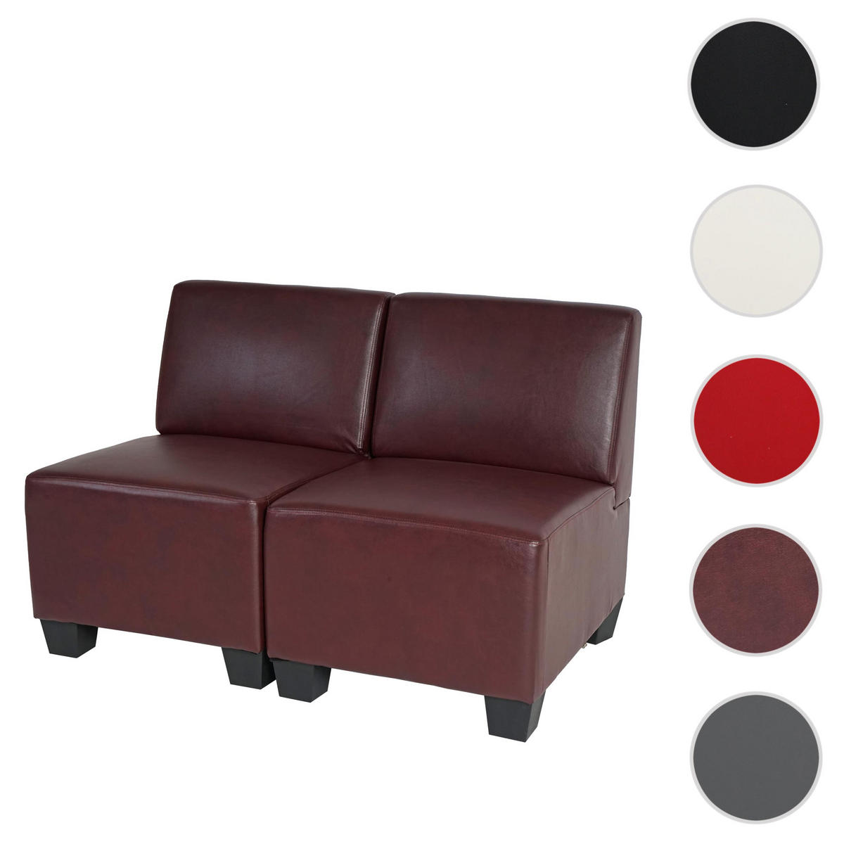 2-SITZER Rotbraun - Rotbraun, Textil (114/76/72cm) - MCW