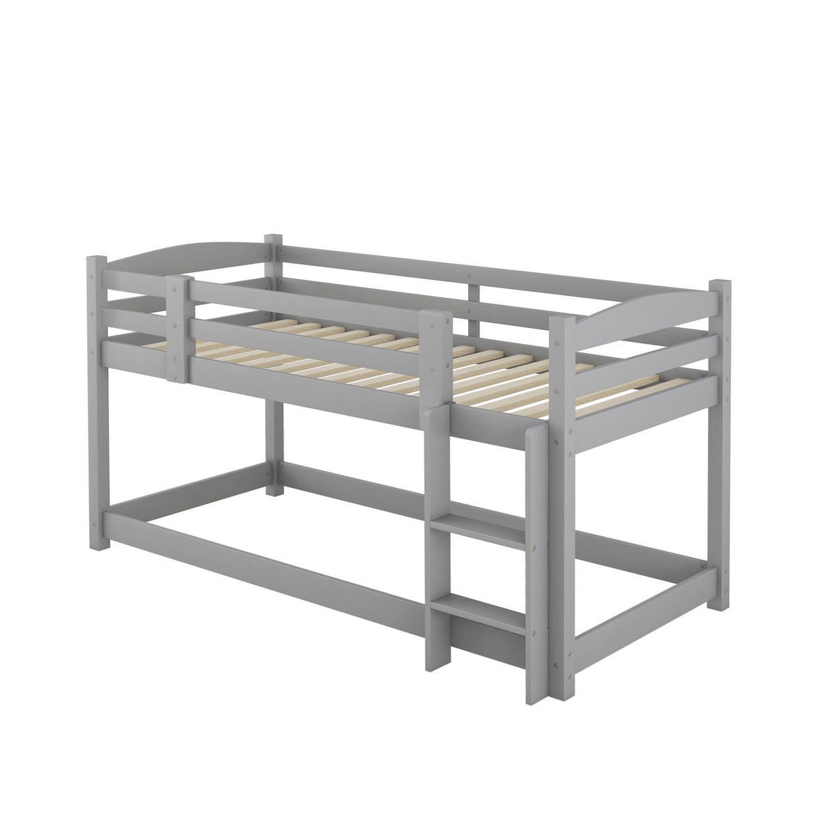 ETAGENBETT für 3 Personen 90x200 cm Kiefernholz Grau - Grau, Holzwerkstoff (90/200cm) - Beauniv