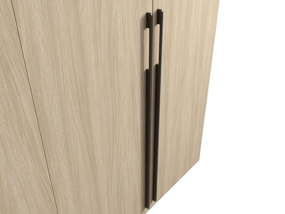 GARDEROBENSCHRANK Barcelona Eiche Barista X / 58 / 207,5cm mit Kleiderstange - Hellbraun/Eichefarben, Holz/Holzwerkstoff (90/207.5/58cm) - Feldmann-Wohnen