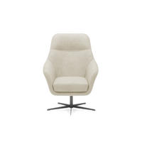 RELAXSESSEL Collection Drehstuhl CUBO – komfortabel, drehbar, modernes Design, 76x97x76 cm, Farbe - Beige/Schwarz, Holz/Textil (76/97/76cm) - DomoHome