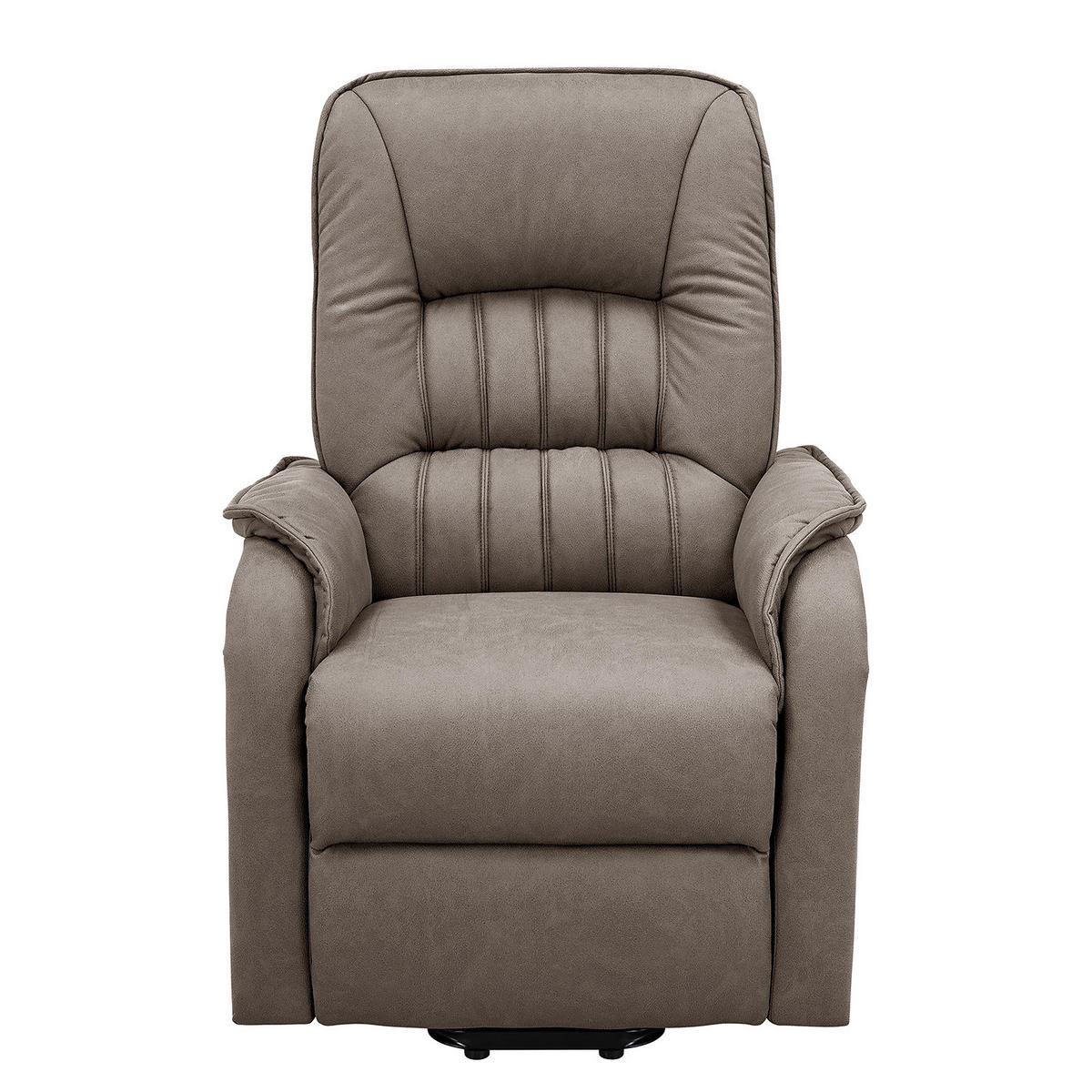 FERNSEHSESSEL mit Aufstehhilfe - Taupe - Microfaser - Taupe, Textil/Metall (77/113/87cm) - home24