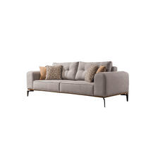 SOFA Tubby Cotton 3-Sitzer Hellbraun - Hellbraun, Textil/Metall (230/73/93cm) - Villa Möbel