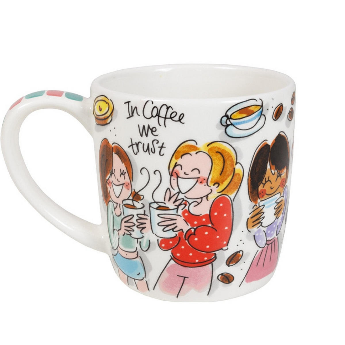 CAPPUCCINO-BECHER Blond x Senseo Herz in Bunt - 500 ml - Multicolor, Keramik (0.5L) - Blond Amsterdam