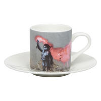 ESPRESSOTASSE Young Refugee - Banksy mit Untertasse - Naturfarben, Keramik (0.095L) - Könitz