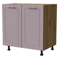 UNTERSCHRANK Bari D11/80 Eiche Artisan / RAL 4009 pastellviolett 80 / 50 / 82cm - Violett/Eiche Artisan, Holz/Holzwerkstoff (80/82/50cm) - Feldmann-Wohnen