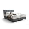 BOXBETT INAO 180x200 mit Matratze H3, Bonell und Topper ARAGON 93 - Dunkelgrau, Textil (180/200cm) - Bedante